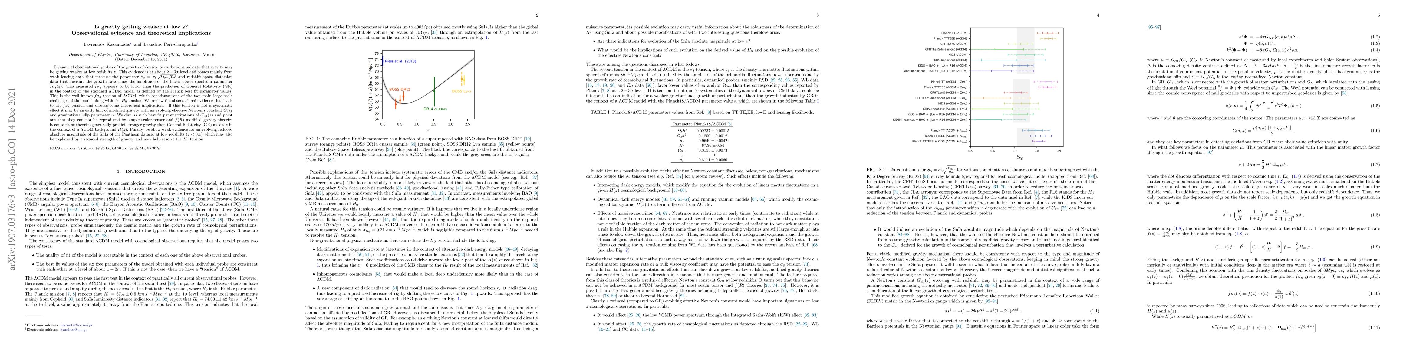 Thumbnail for Is gravity getting weaker at low z? Observational evidence and
  theoretical implications