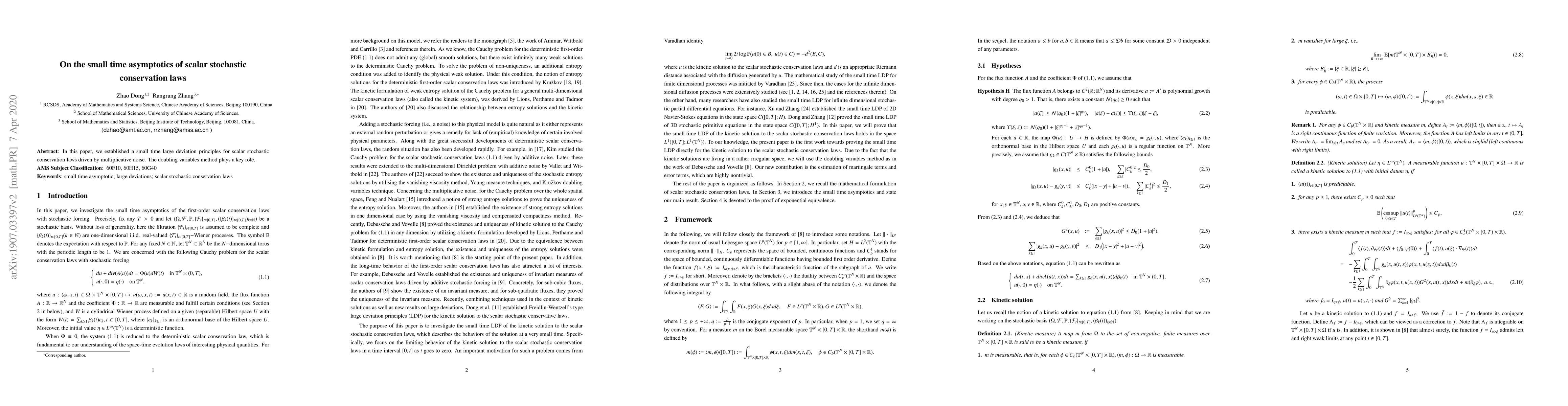 Thumbnail for On the small time asymptotics of scalar stochastic conservation laws