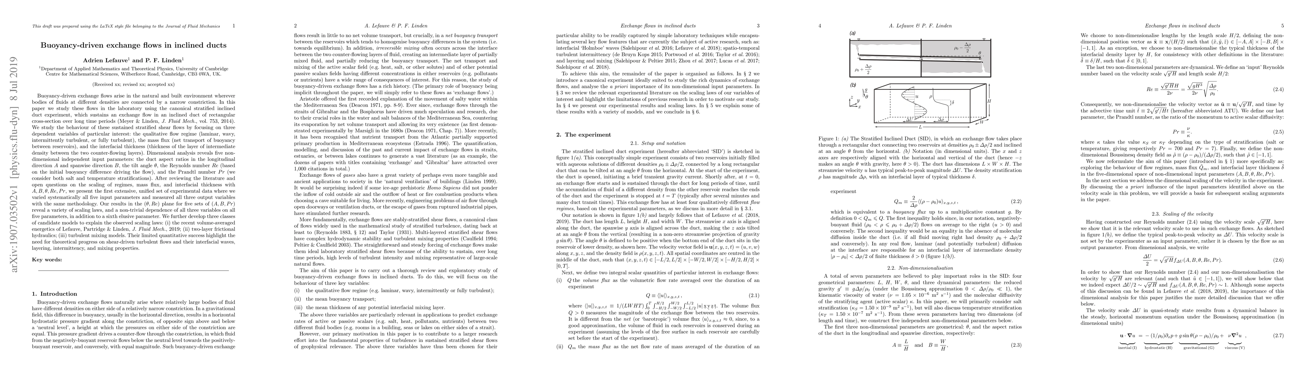 Thumbnail for Buoyancy-driven exchange flows in inclined ducts
