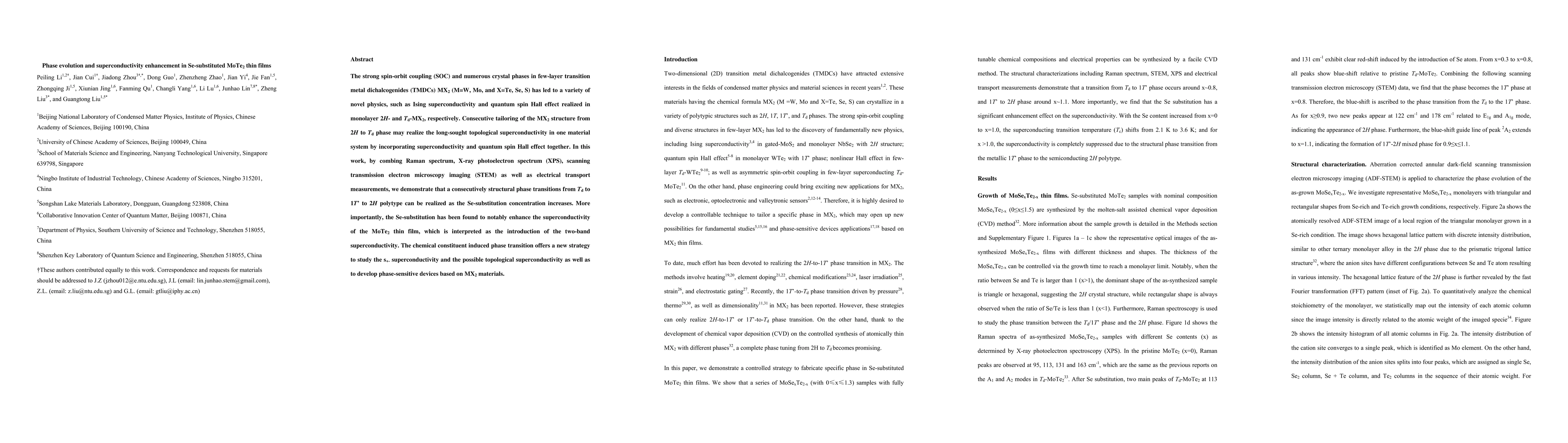 Thumbnail for Phase evolution and superconductivity enhancement in Se-substituted
  MoTe$_2$ thin films