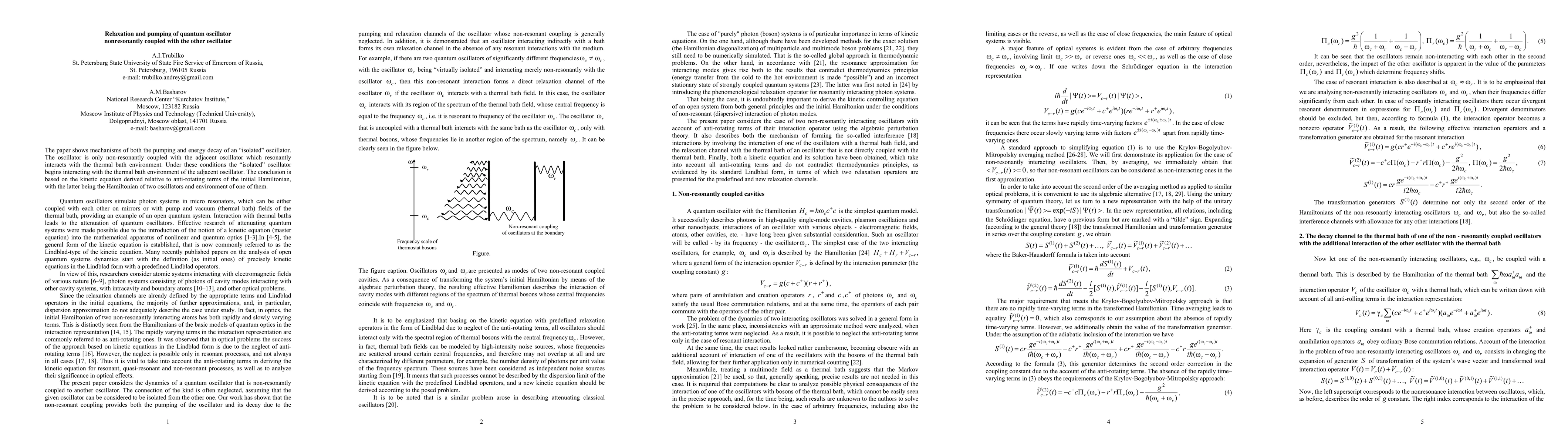 Thumbnail for Relaxation and pumping of quantum oscillator nonresonantly coupled with
  the other oscillator