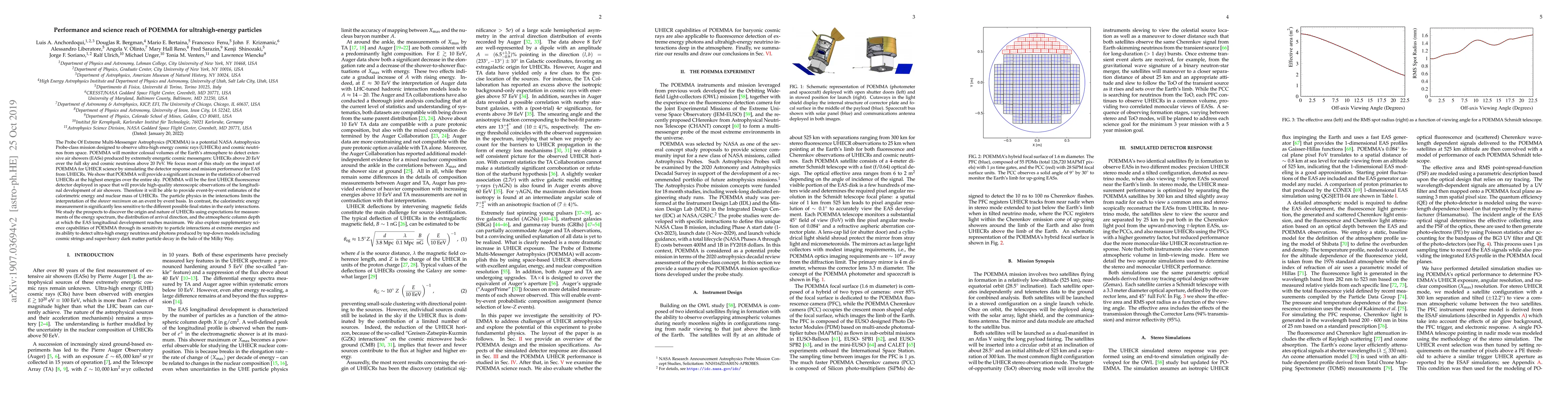 Thumbnail for Performance and science reach of POEMMA for ultrahigh-energy particles