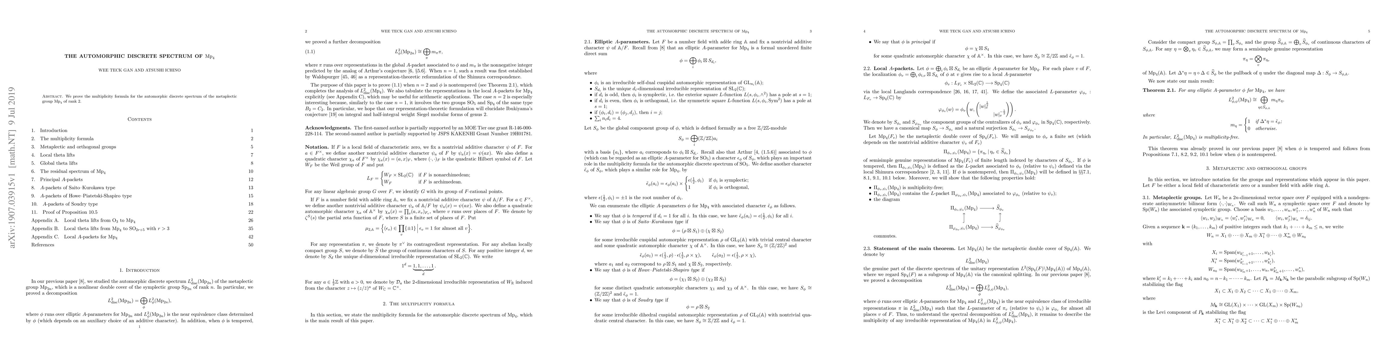 Thumbnail for The automorphic discrete spectrum of $\mathrm{Mp}_4$