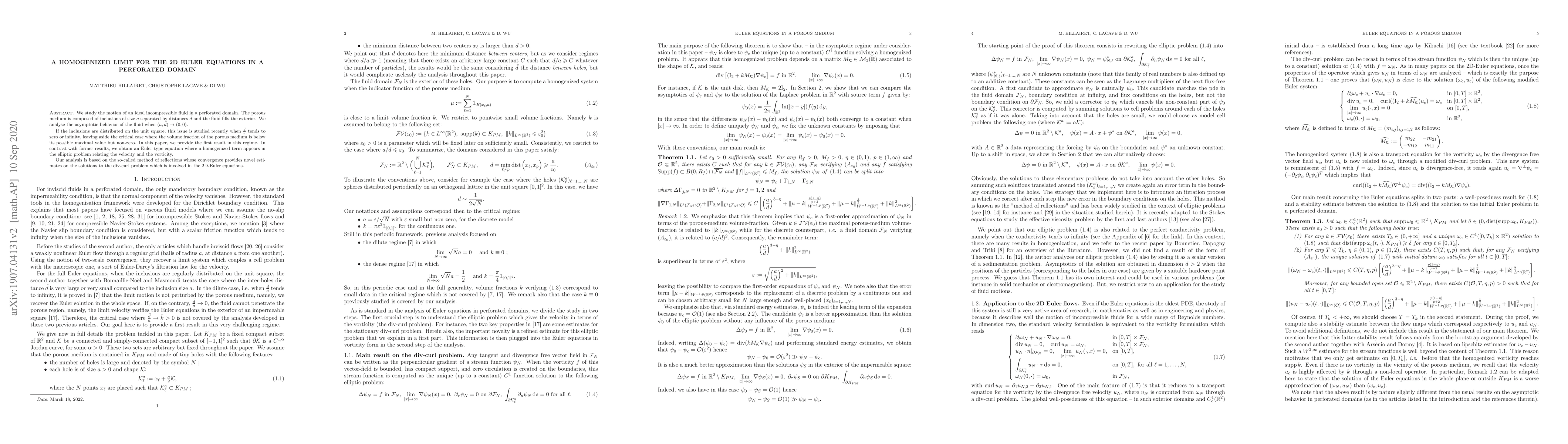 Thumbnail for A homogenized limit for the 2D Euler equations in a perforated domain