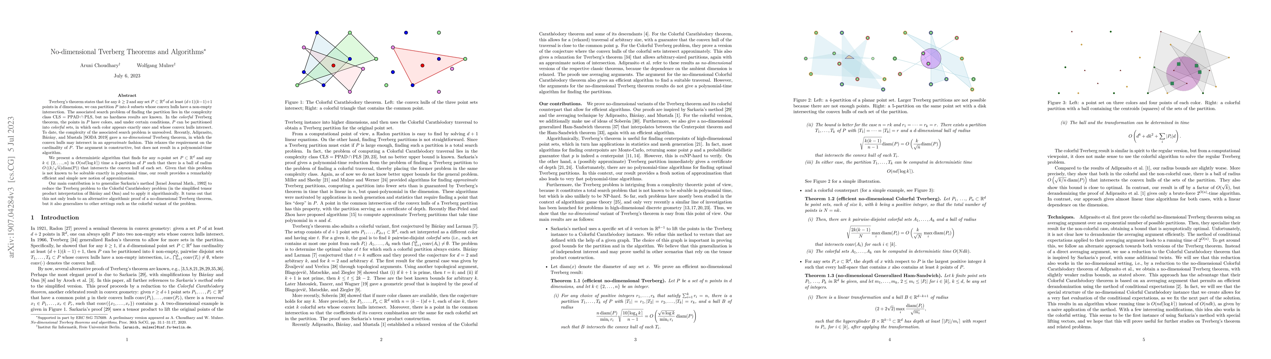 Thumbnail for No-dimensional Tverberg Theorems and Algorithms