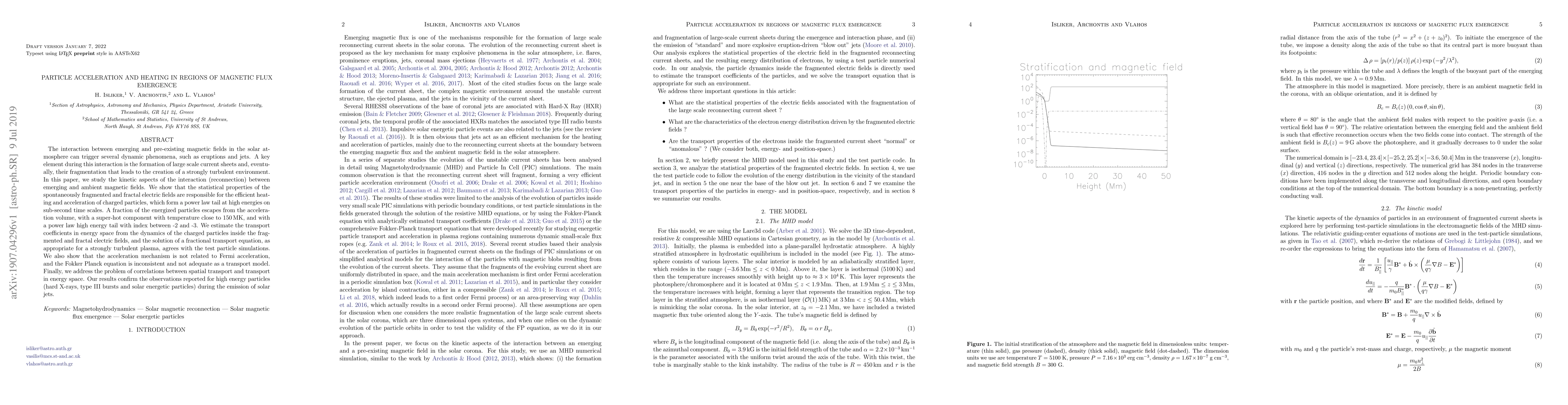 Thumbnail for Particle Acceleration and Heating in Regions of Magnetic Flux Emergence
