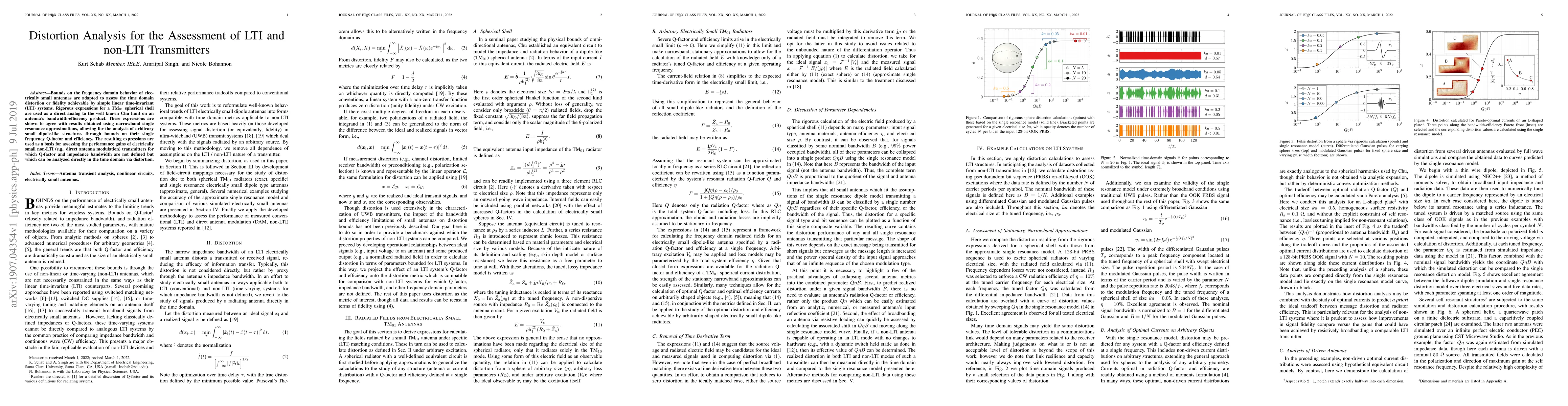 Thumbnail for Distortion Analysis for the Assessment of LTI and non-LTI Transmitters