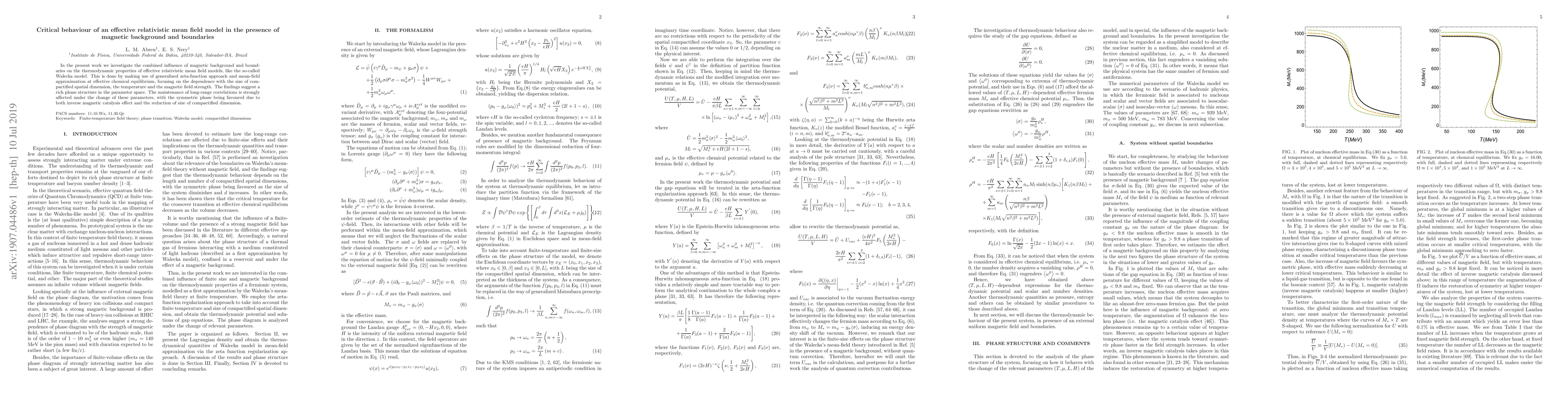 Thumbnail for Critical behaviour of an effective relativistic mean field model in the
  presence of magnetic background and boundaries