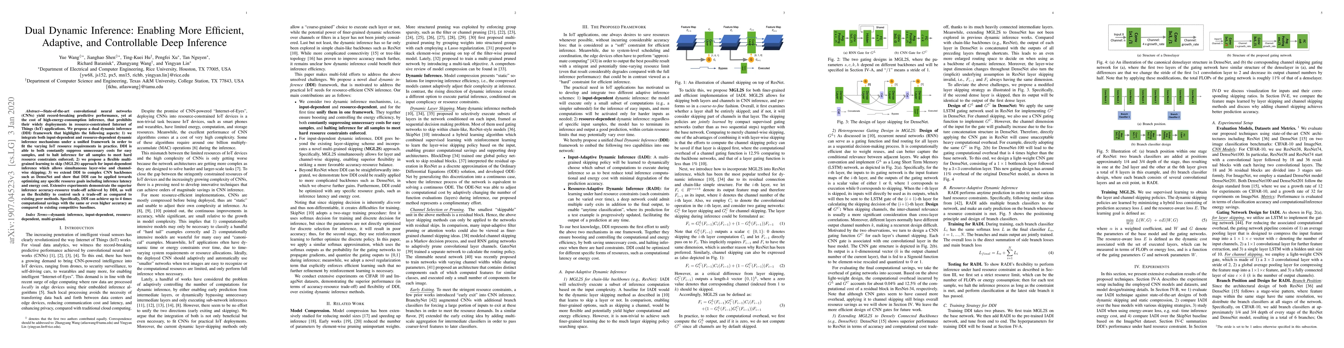 Thumbnail for Dual Dynamic Inference: Enabling More Efficient, Adaptive and
  Controllable Deep Inference