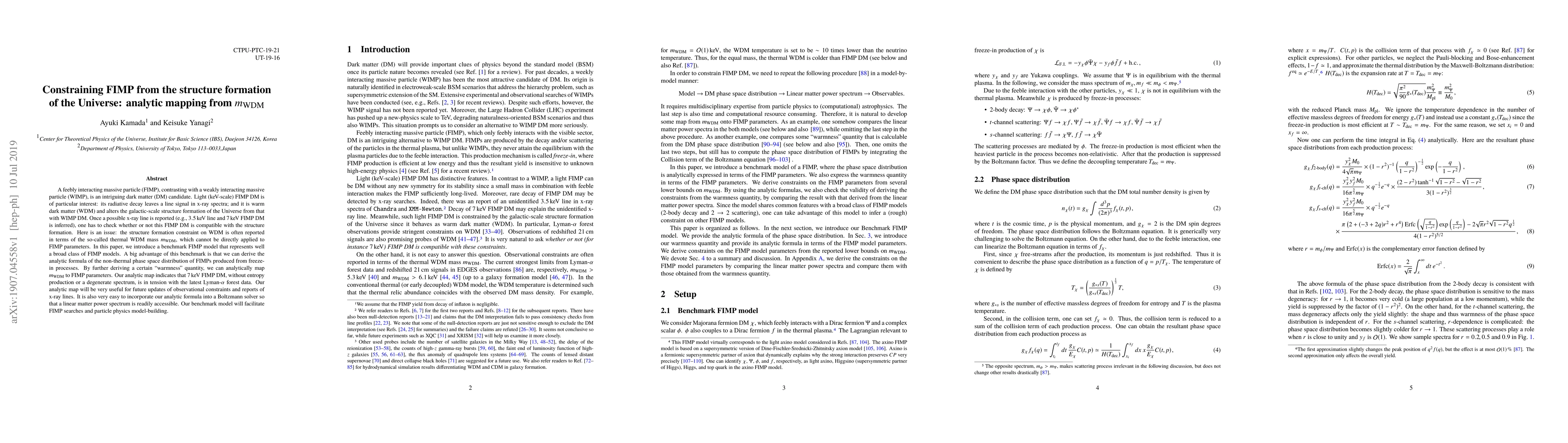 Thumbnail for Constraining FIMP from the structure formation of the Universe: analytic
  mapping from $m_{\mathrm{WDM}}$