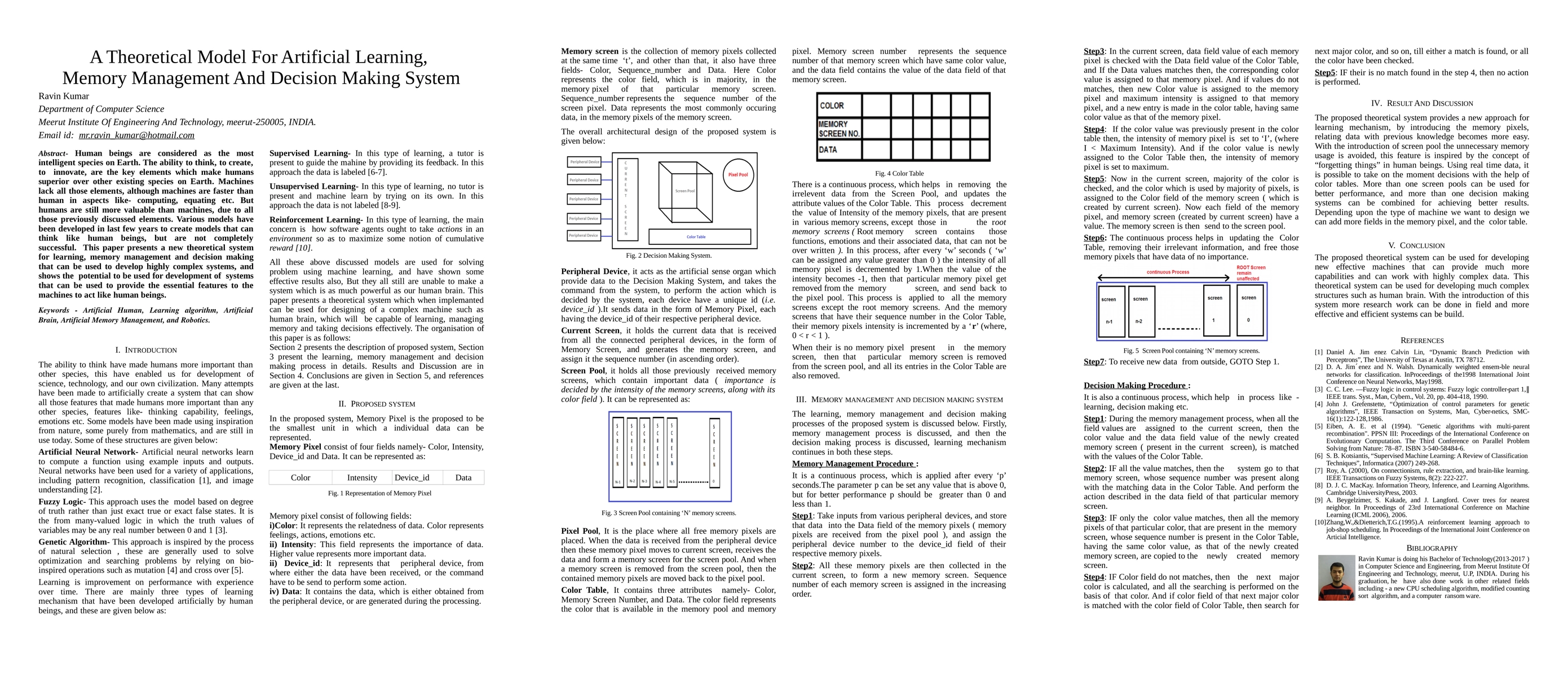 Thumbnail for A Theoretical Model For Artificial Learning, Memory Management And
  Decision Making System