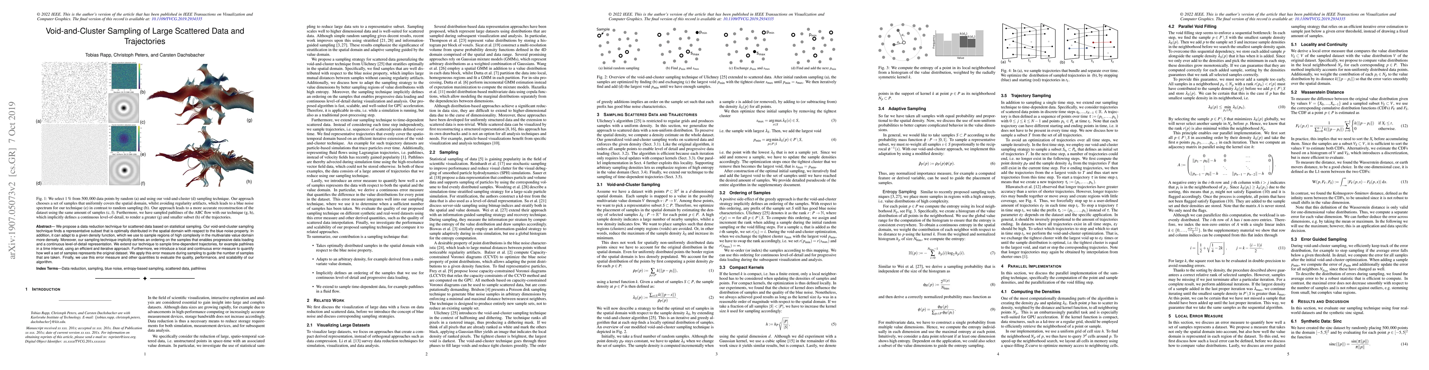 Thumbnail for Void-and-Cluster Sampling of Large Scattered Data and Trajectories