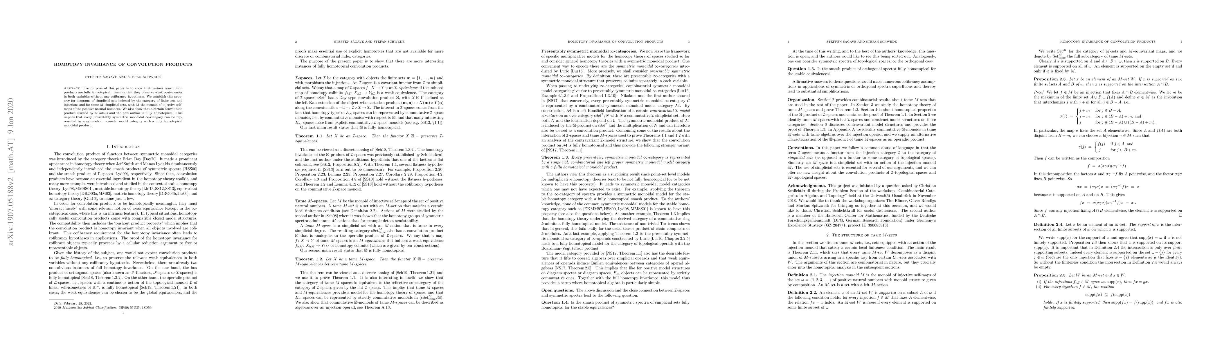 Thumbnail for Homotopy invariance of convolution products