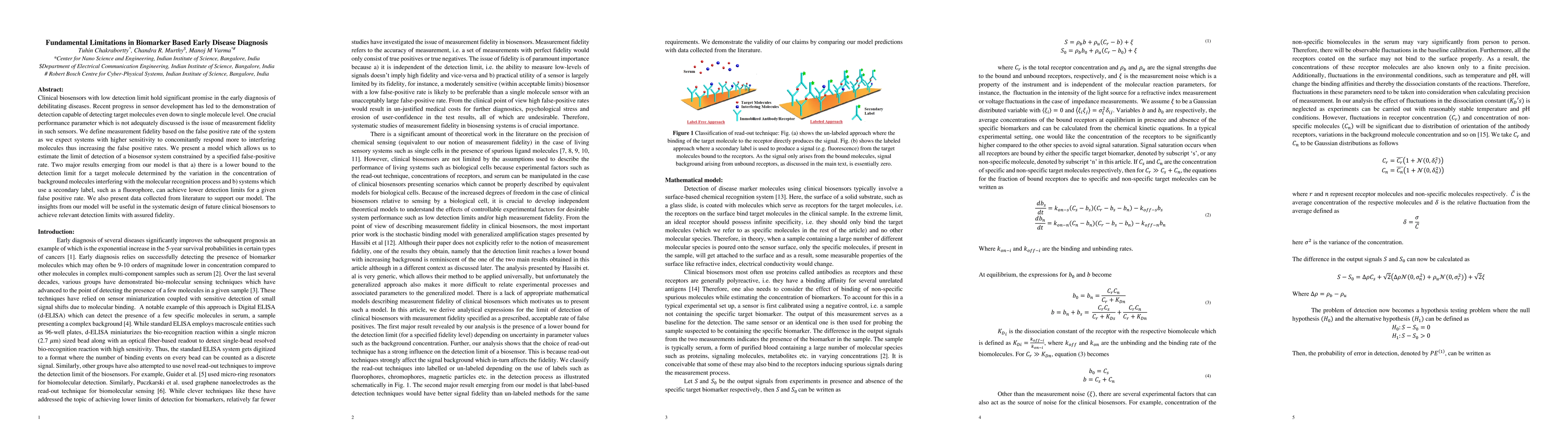 Thumbnail for Fundamental Limitations in Biomarker Based Early Disease Diagnosis