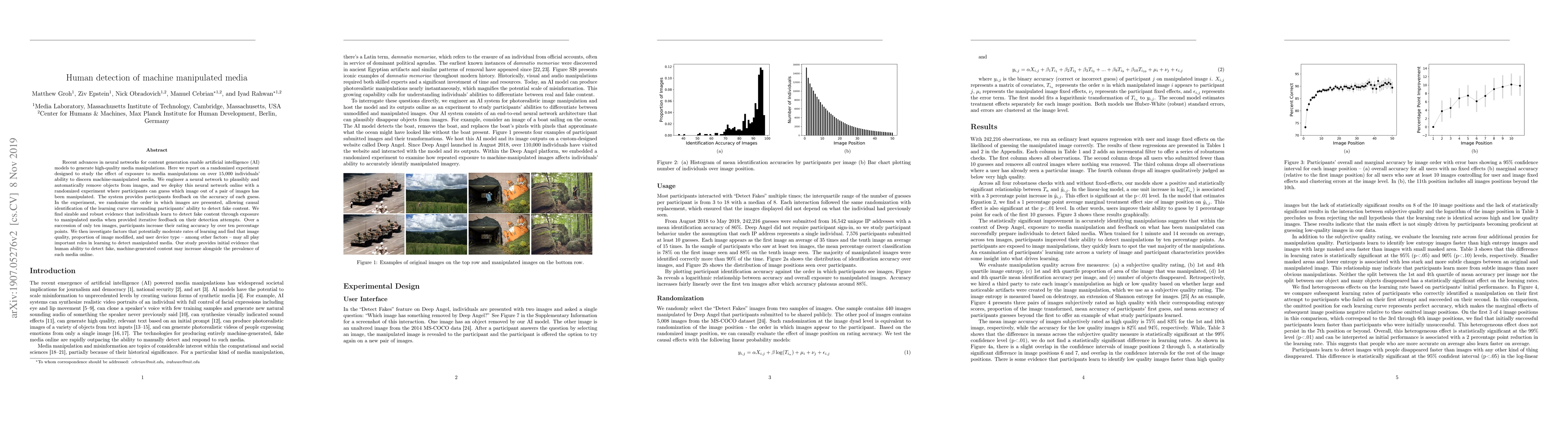 Thumbnail for Human detection of machine manipulated media