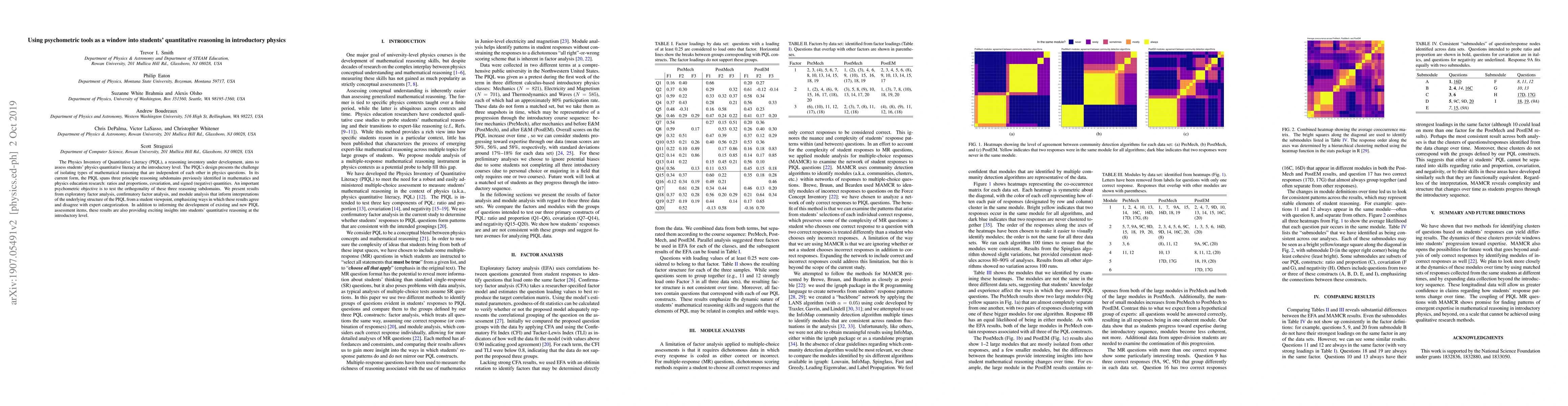 Thumbnail for Using psychometric tools as a window into students' quantitative
  reasoning in introductory physics