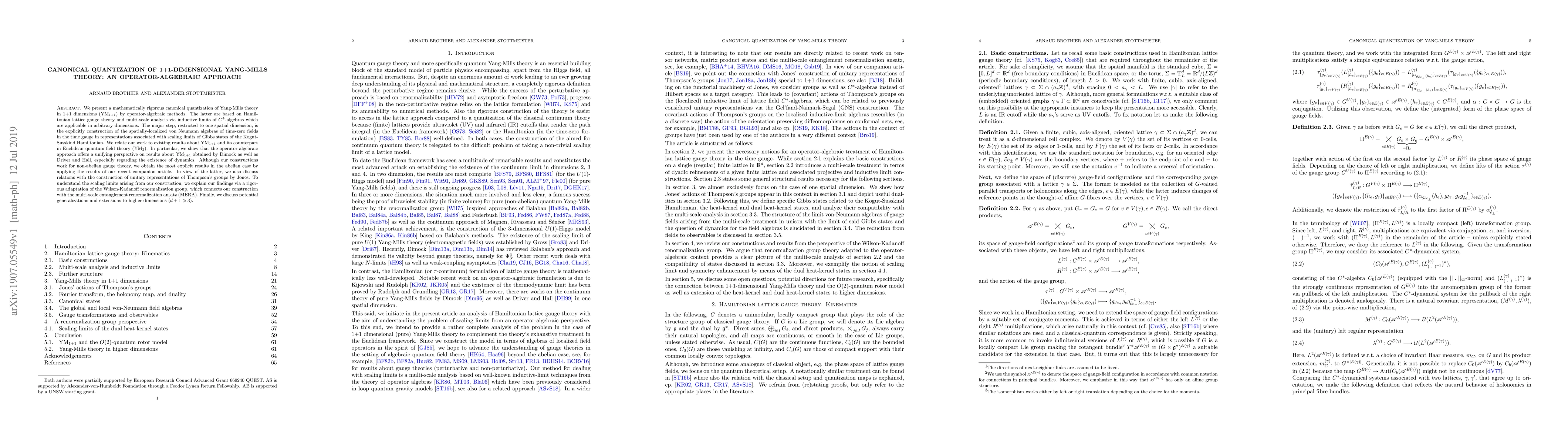 Thumbnail for Canonical quantization of 1+1-dimensional Yang-Mills theory: An
  operator-algebraic approach