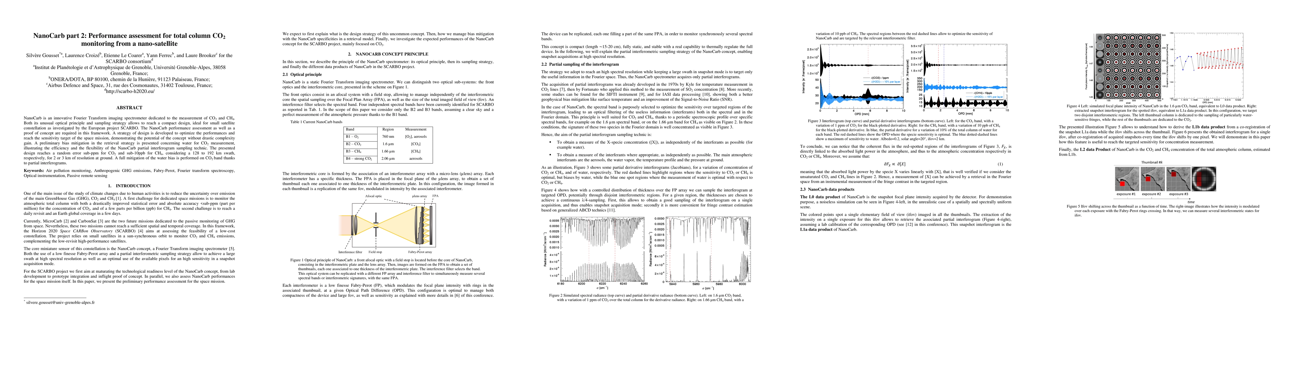 Thumbnail for NanoCarb part 2: Performance assessment for total column CO2 monitoring
  from a nano-satellite