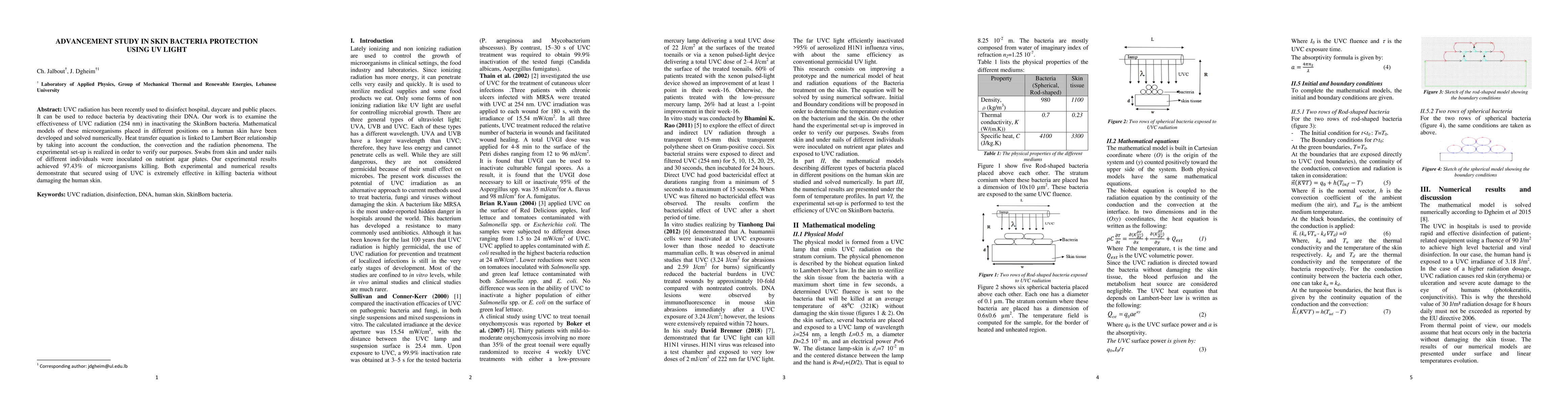 Thumbnail for Advancement study in skin bacteria protection using UV light