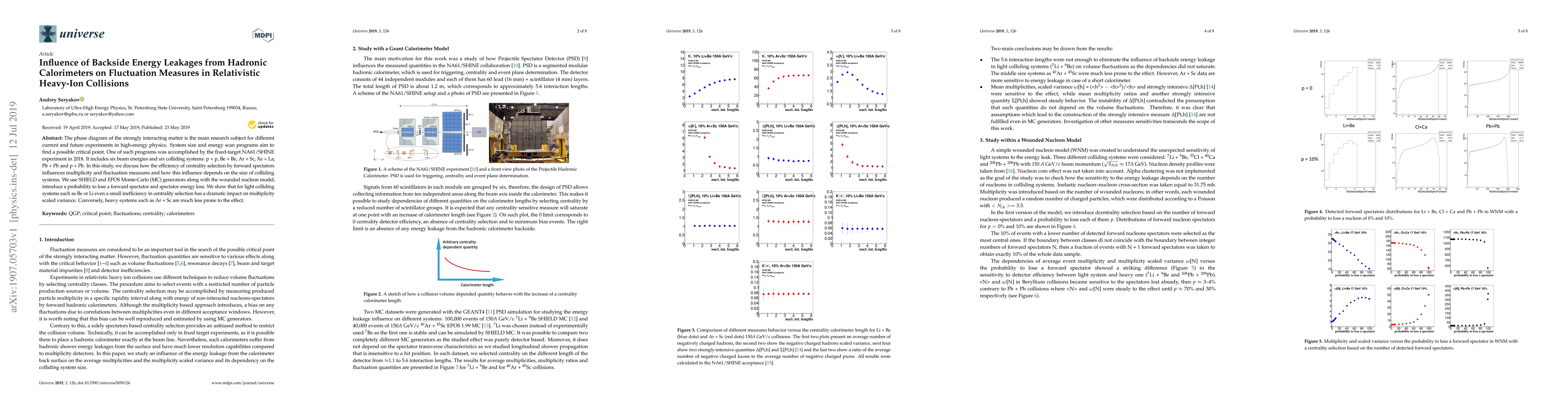Thumbnail for Influence of Backside Energy Leakages from Hadronic Calorimeters on
  Fluctuation Measures in Relativistic Heavy-Ion Collisions