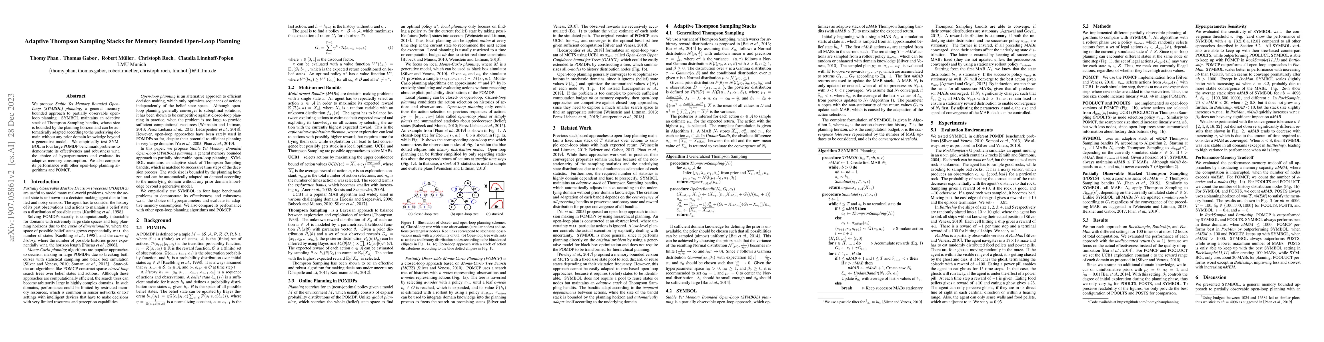 Thumbnail for Adaptive Thompson Sampling Stacks for Memory Bounded Open-Loop Planning