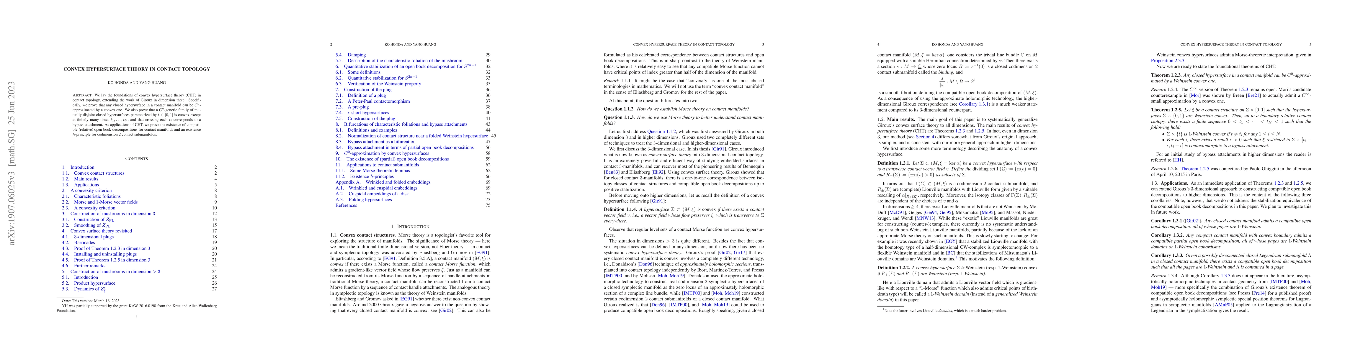 Thumbnail for Convex hypersurface theory in contact topology