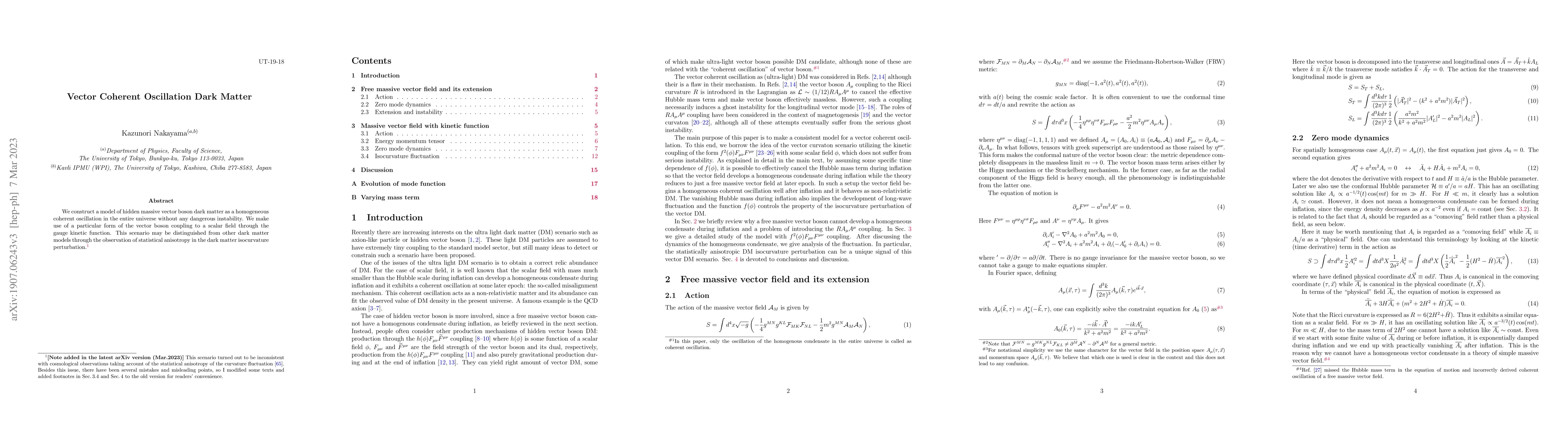 Thumbnail for Vector Coherent Oscillation Dark Matter