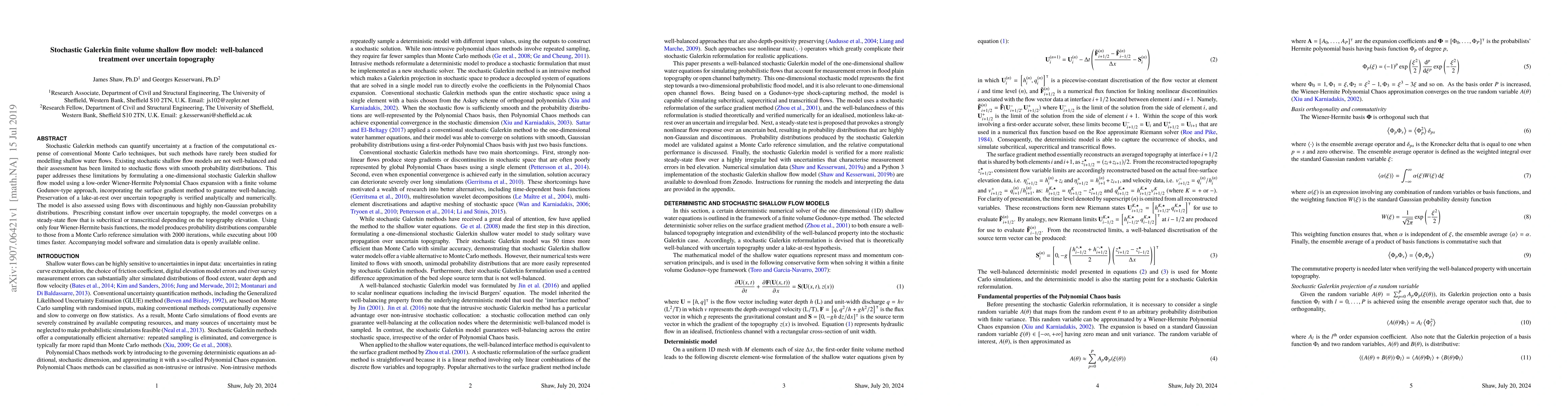 Thumbnail for Stochastic Galerkin finite volume shallow flow model: well-balanced
  treatment over uncertain topography