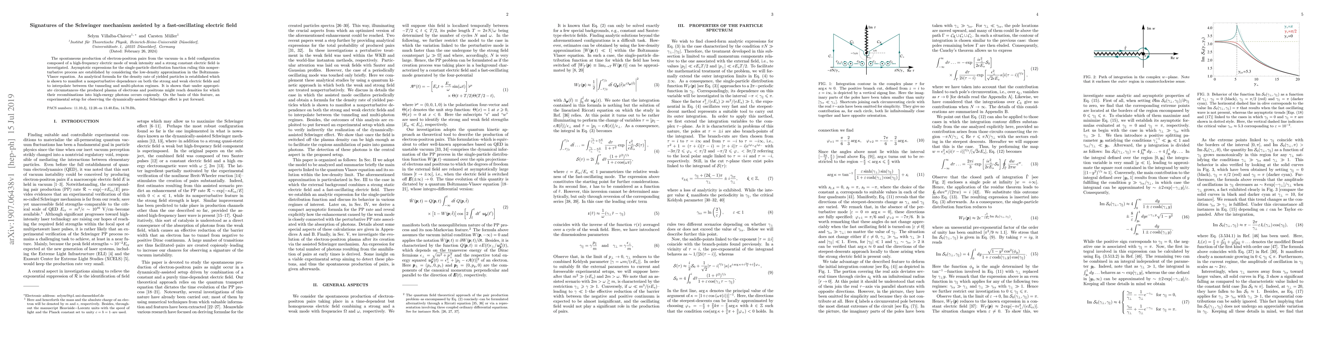 Thumbnail for Signatures of the Schwinger mechanism assisted by a fast-oscillating
  electric field