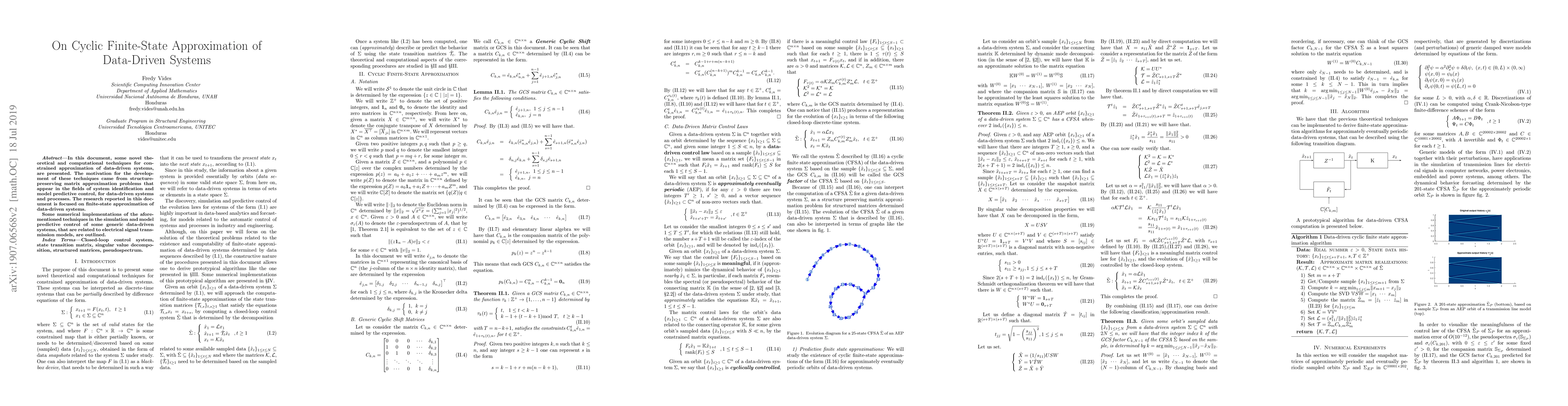 Thumbnail for On Cyclic Finite-State Approximation of Data-Driven Systems