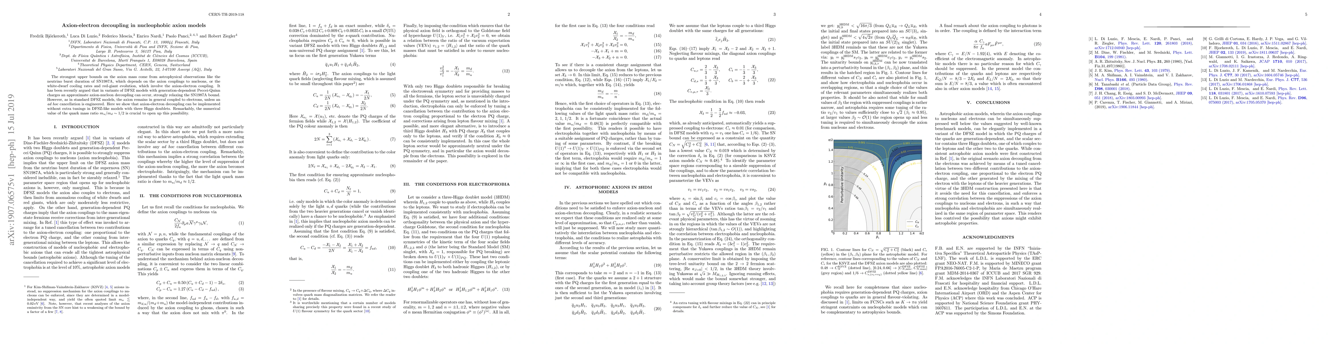 Thumbnail for Axion-electron decoupling in nucleophobic axion models