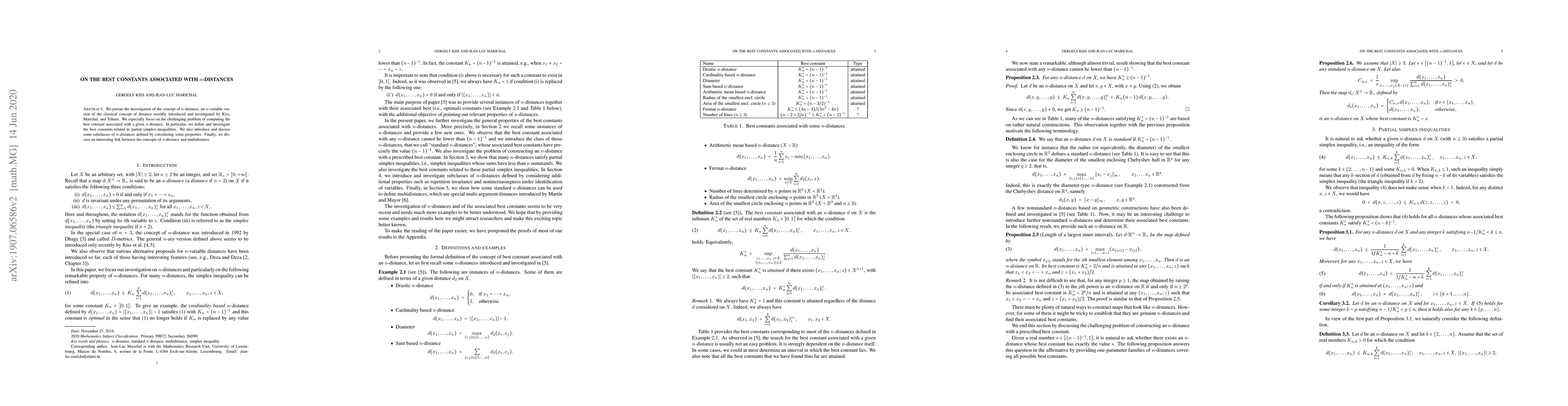 Thumbnail for On the best constants associated with $n$-distances