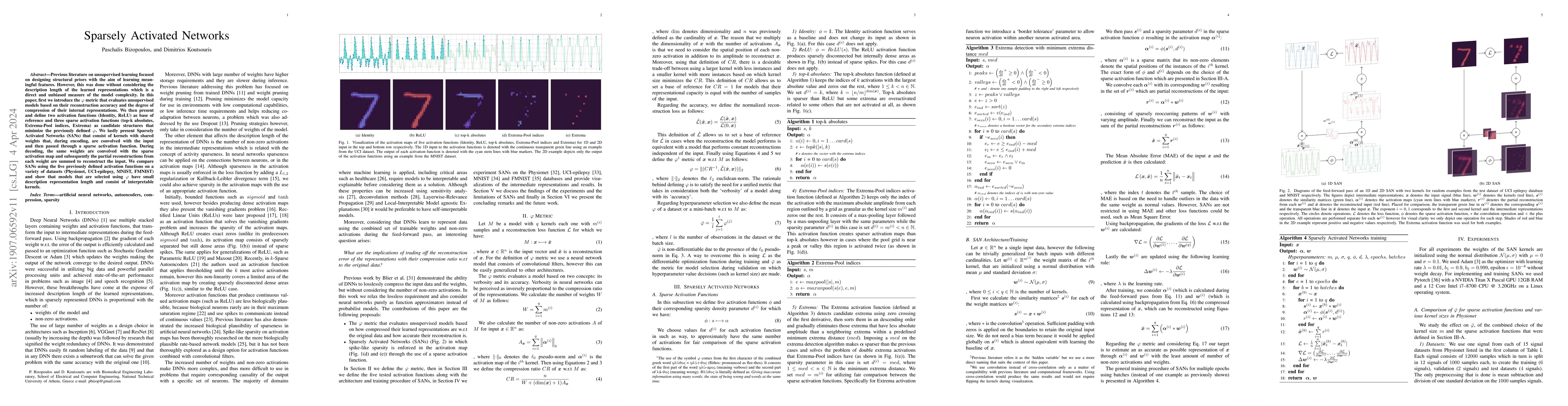 Thumbnail for Sparsely Activated Networks