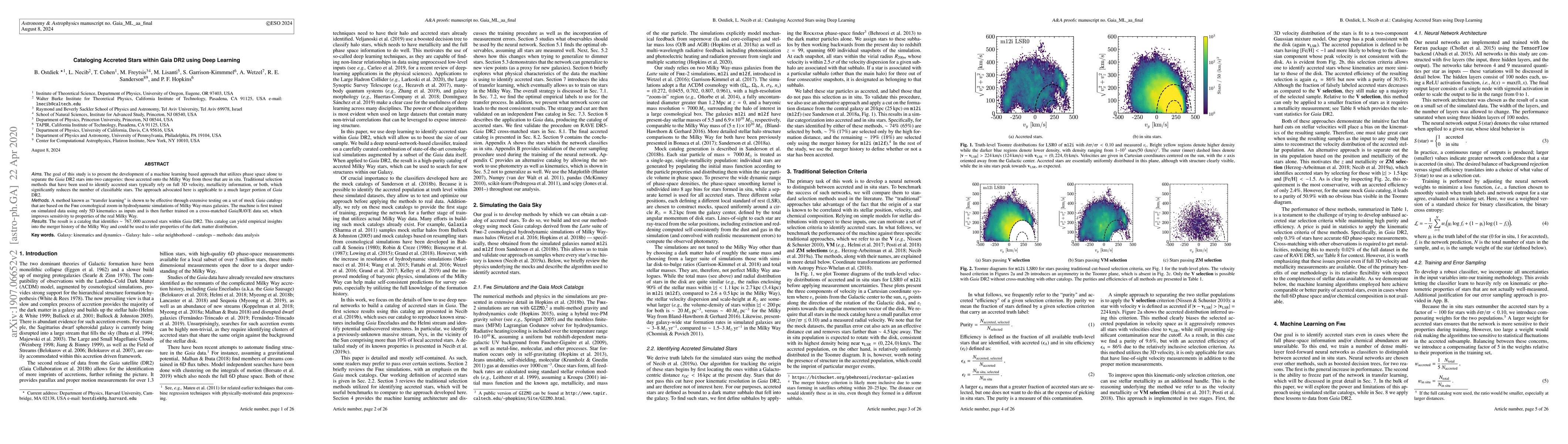 Thumbnail for Cataloging Accreted Stars within Gaia DR2 using Deep Learning