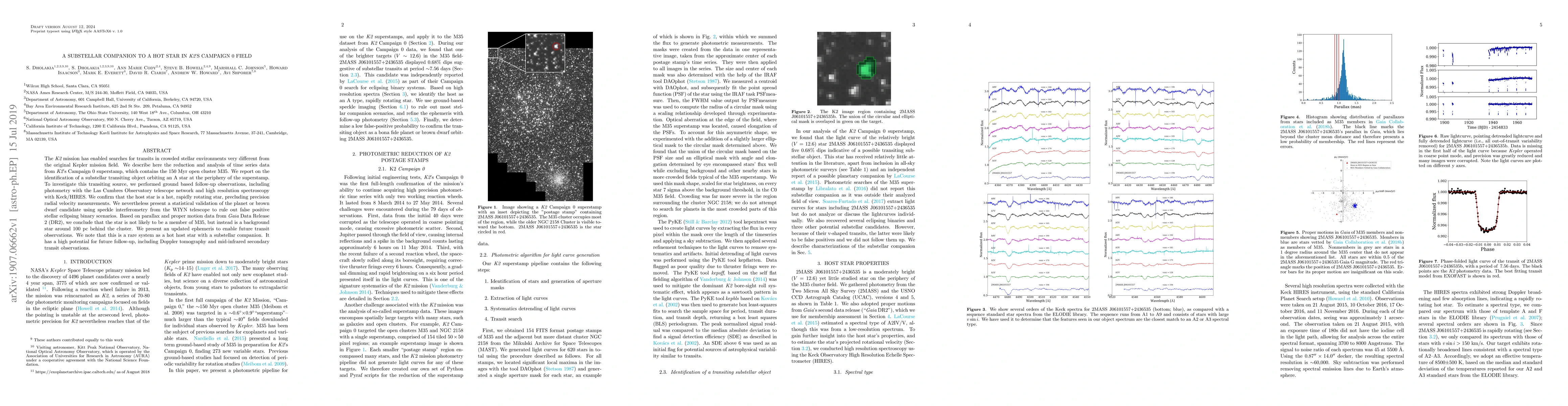 Thumbnail for A Substellar Companion to a Hot Star in K2's Campaign 0 Field