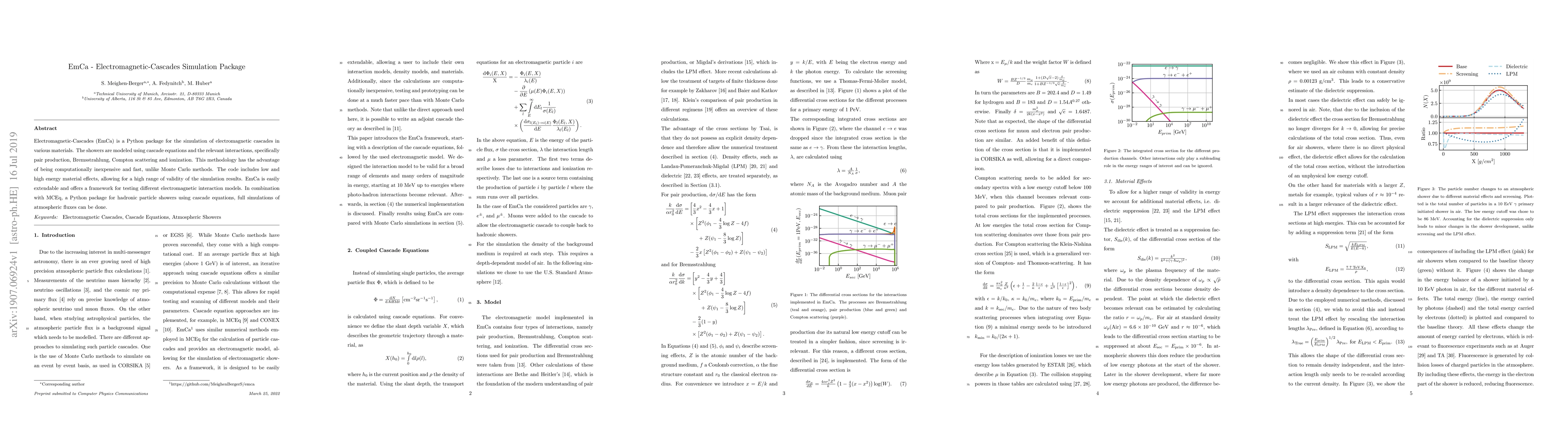 Thumbnail for EmCa -- Electromagnetic-Cascades Simulation Package