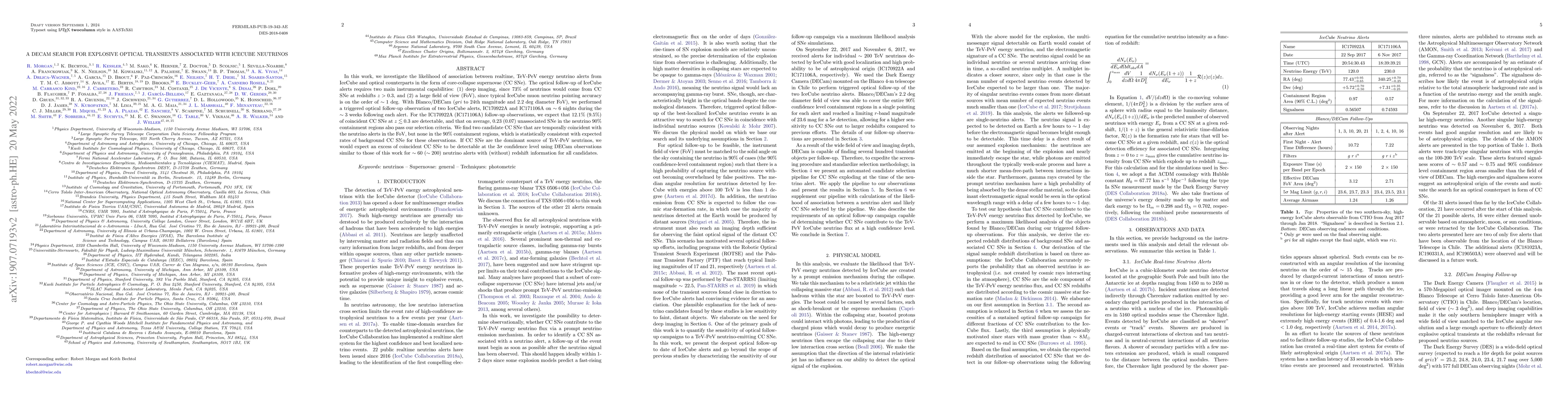 Thumbnail for A DECam Search for Explosive Optical Transients Associated with IceCube
  Neutrinos