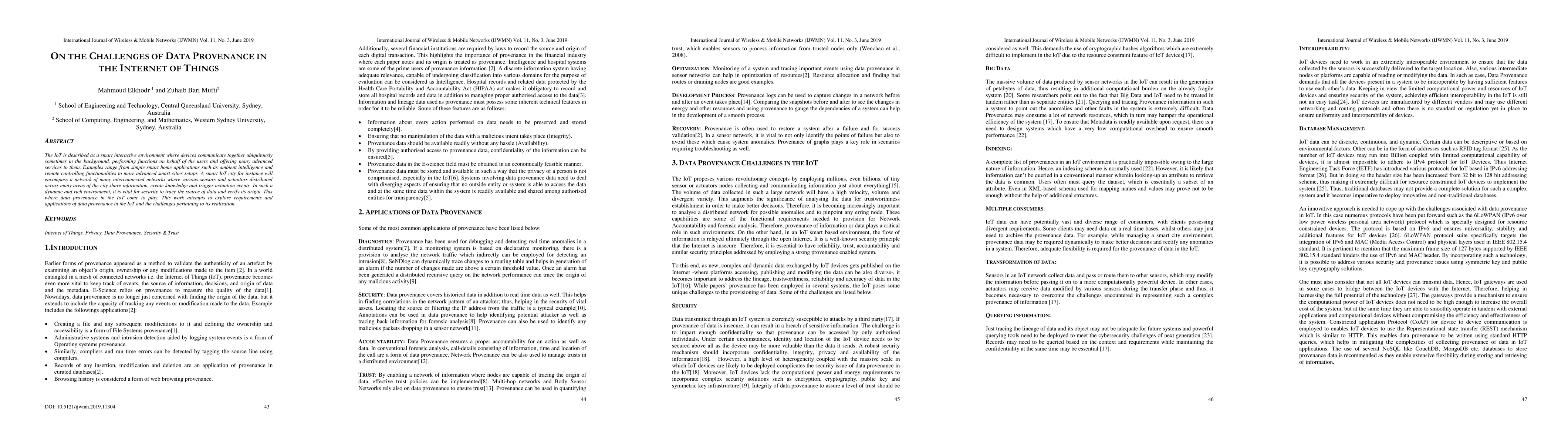 Thumbnail for On the challenges of data provenance in the Internet of Things
