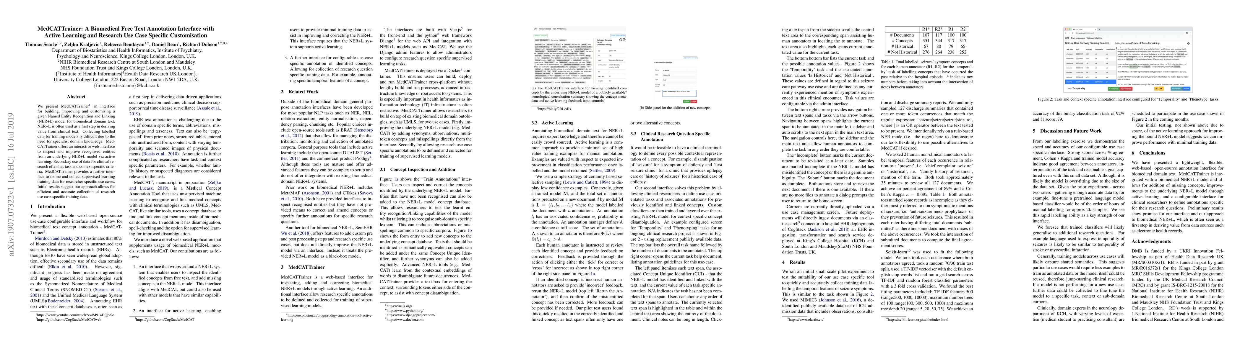 Thumbnail for MedCATTrainer: A Biomedical Free Text Annotation Interface with Active
  Learning and Research Use Case Specific Customisation