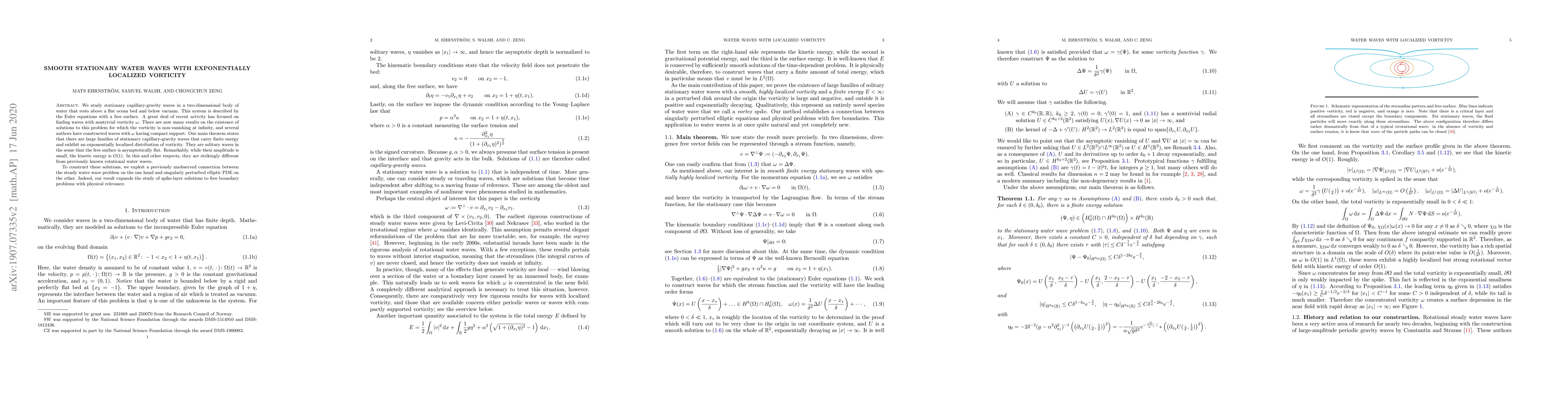 Thumbnail for Smooth stationary water waves with exponentially localized vorticity