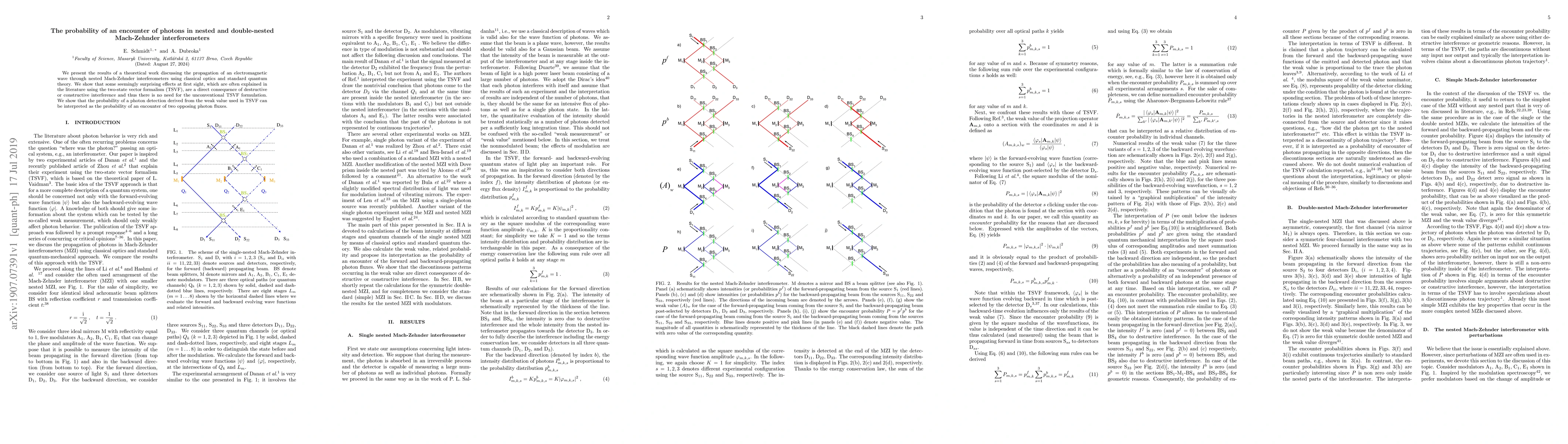 Thumbnail for The probability of an encounter of photons in nested and double-nested
  Mach-Zehnder interferometers