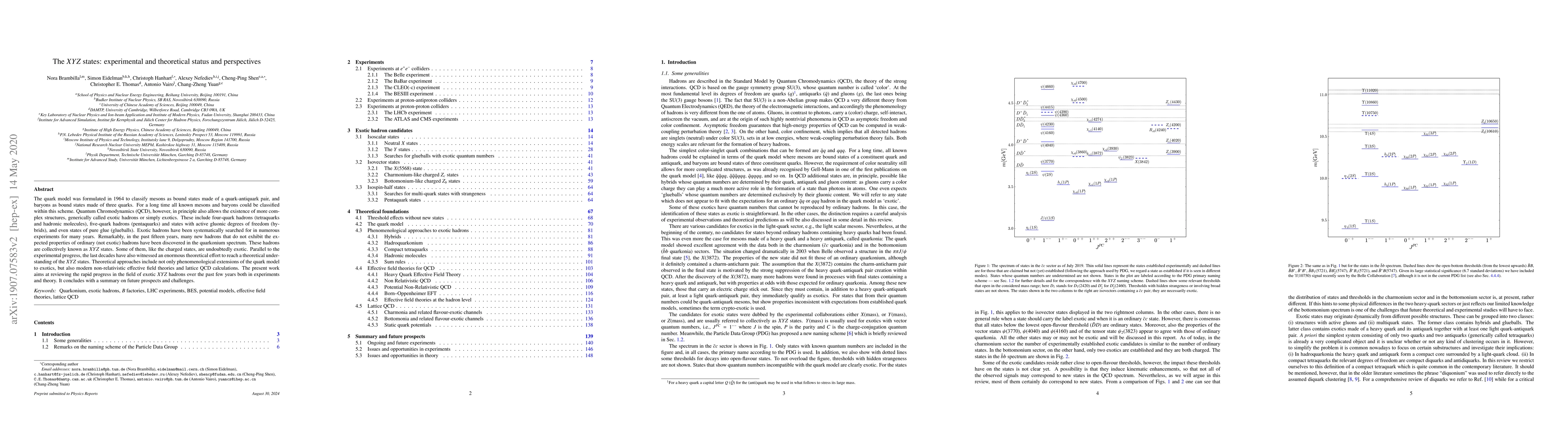 Thumbnail for The $XYZ$ states: experimental and theoretical status and perspectives