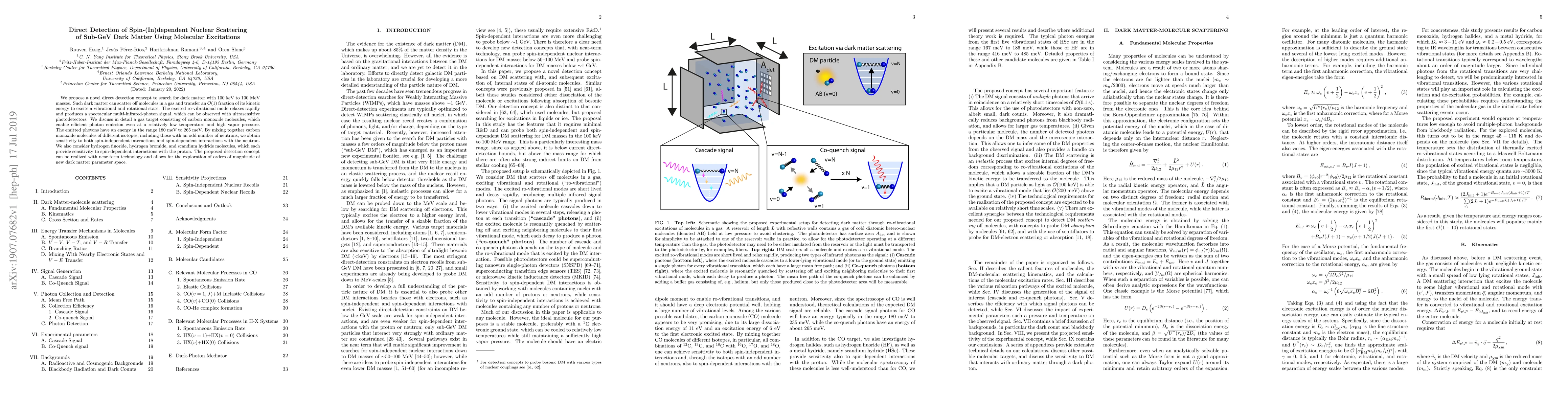 Thumbnail for Direct Detection of Spin-(In)dependent Nuclear Scattering of Sub-GeV
  Dark Matter Using Molecular Excitations