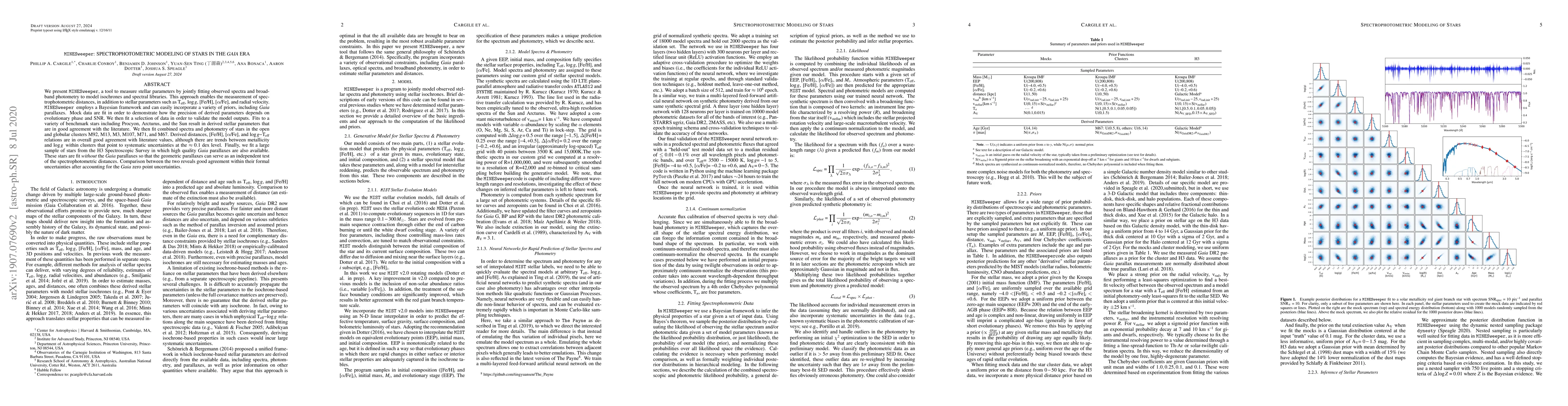 Thumbnail for MINESweeper: Spectrophotometric Modeling of Stars in the Gaia Era