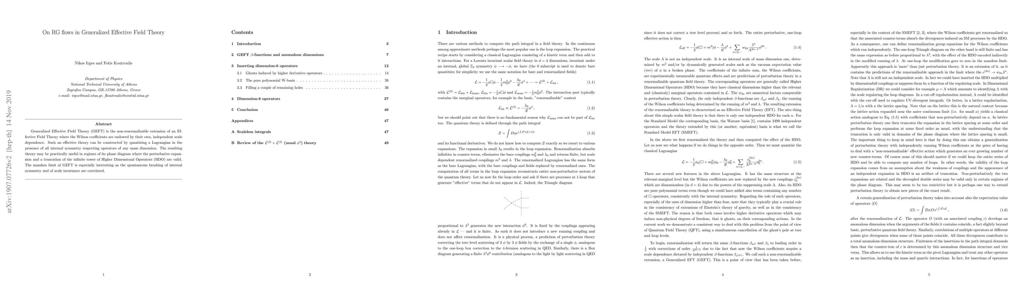 Thumbnail for On RG flows in Generalized Effective Field Theory