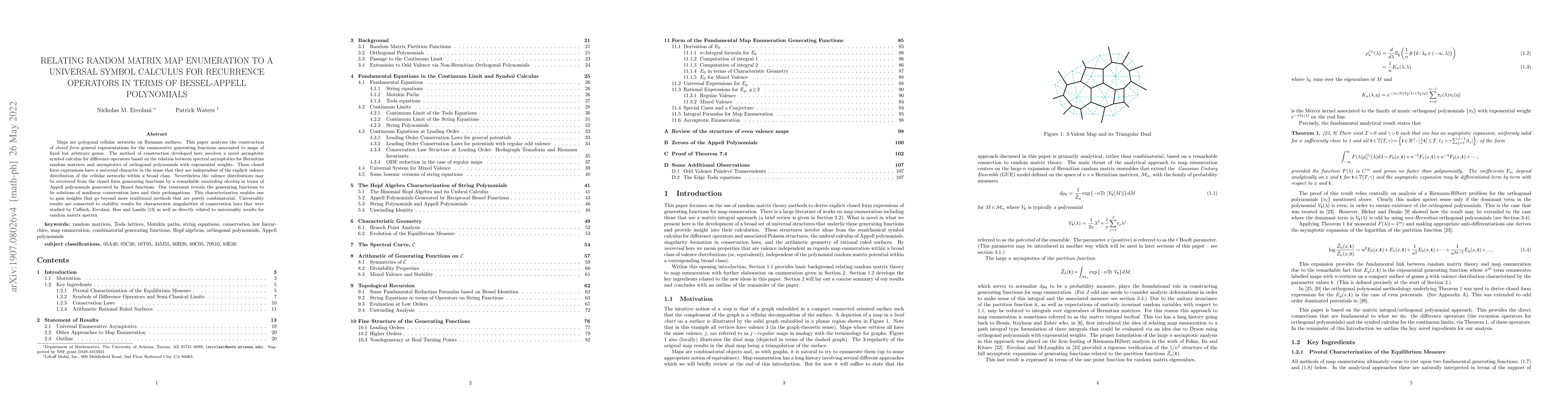 Thumbnail for Relating random matrix map enumeration to a universal symbol calculus
  for recurrence operators in terms of Bessel-Appell polynomials