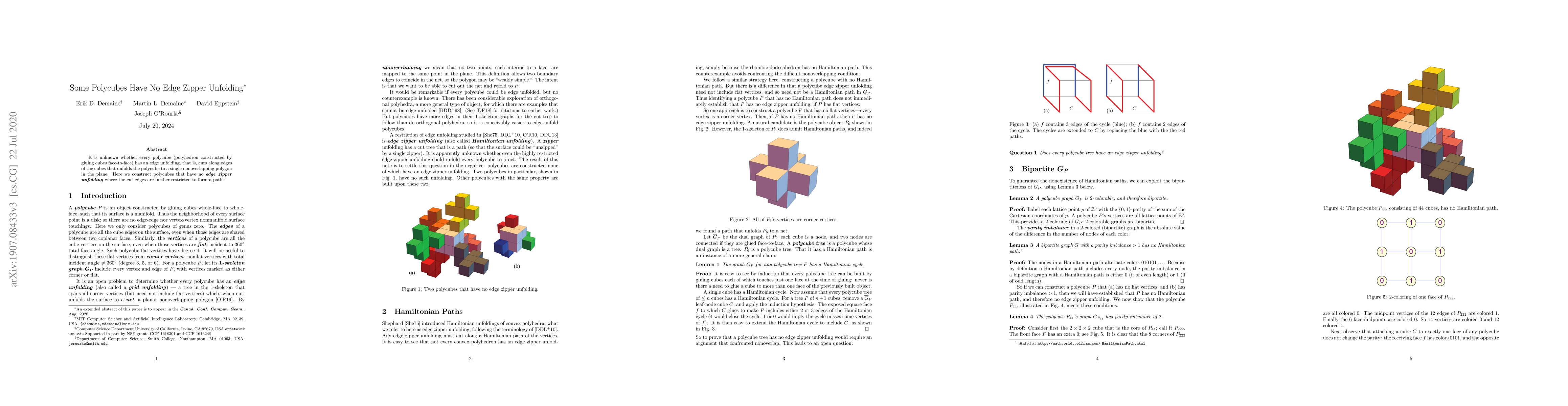 Thumbnail for Some Polycubes Have No Edge Zipper Unfolding