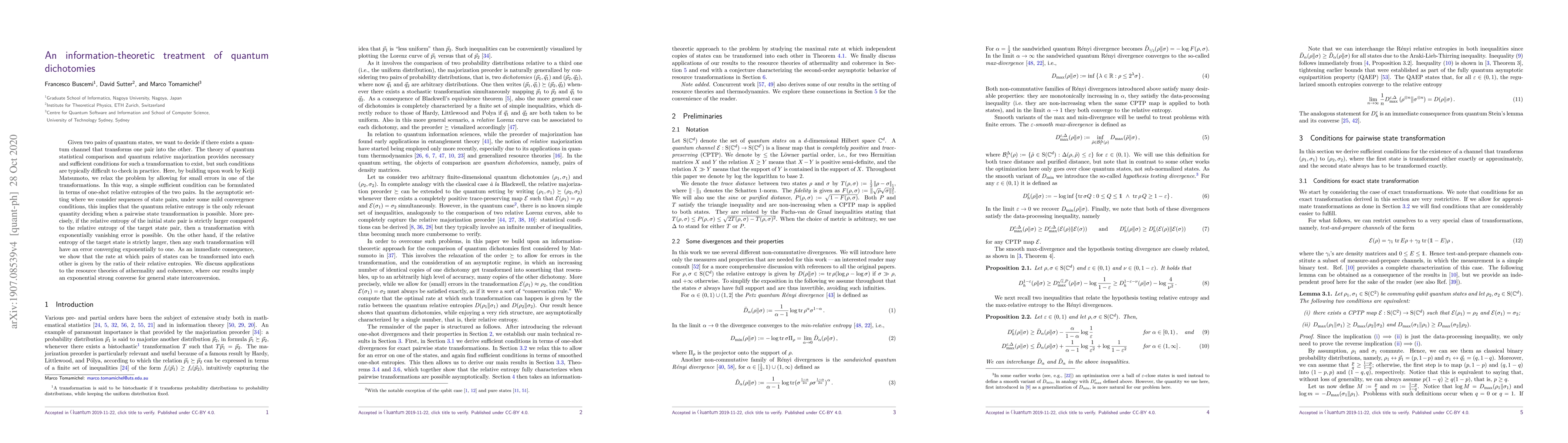 Thumbnail for An information-theoretic treatment of quantum dichotomies