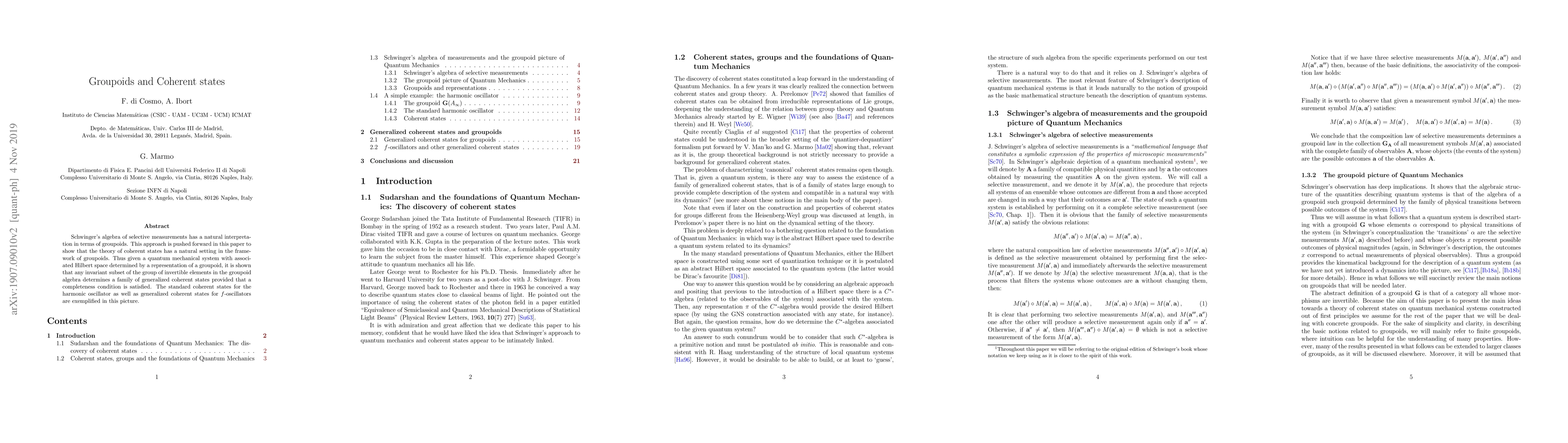 Thumbnail for Groupoids and Coherent states