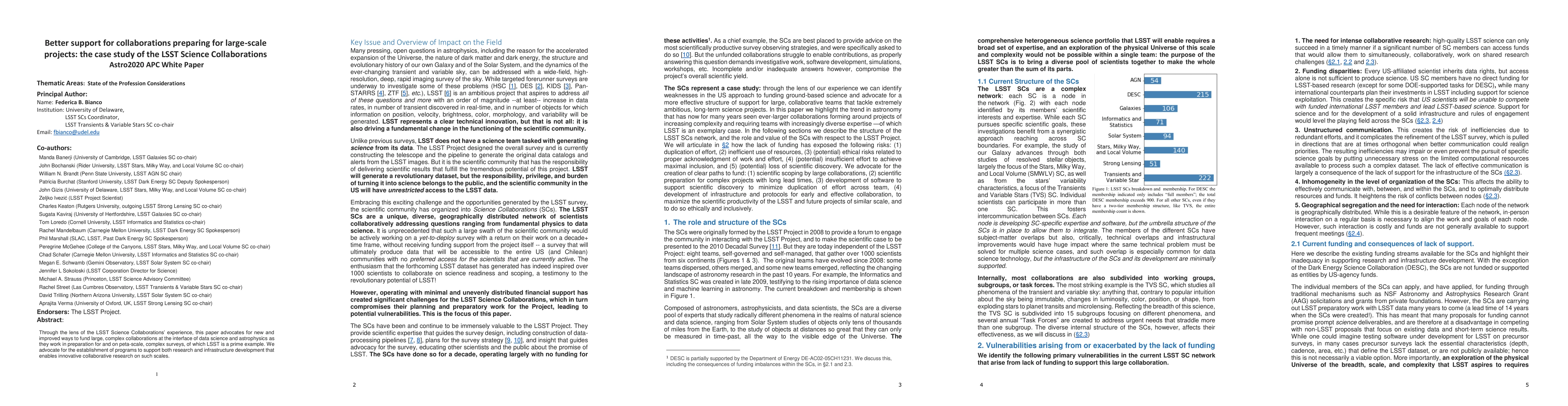 Thumbnail for Better support for collaborations preparing for large-scale projects:
  the case study of the LSST Science Collaborations Astro2020 APC White Paper